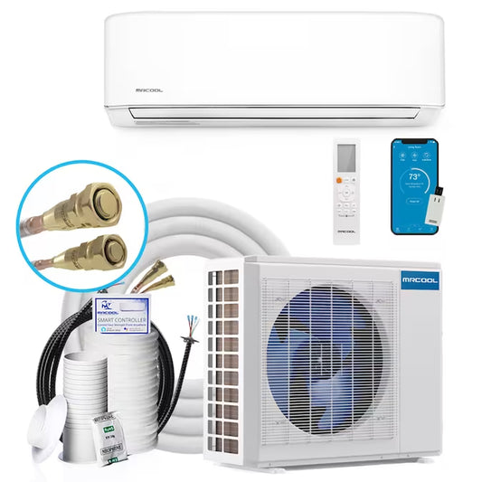 DIY 4Th Gen ENERGY STAR Single Zone 12000-BTU 22 SEER Ductless Mini Split Air Conditioner Heat Pump Included with 25-Ft Line Set 115-Volt