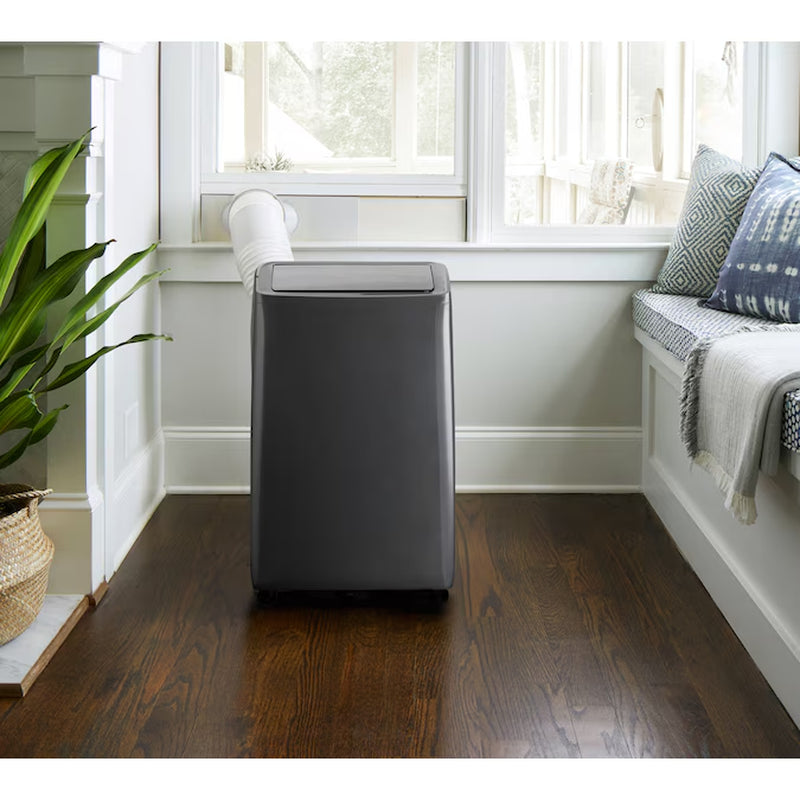 10000-BTU DOE (115-Volt) Grey Vented Wi-Fi Enabled Portable Air Conditioner with Remote Cools 450-Sq Ft
