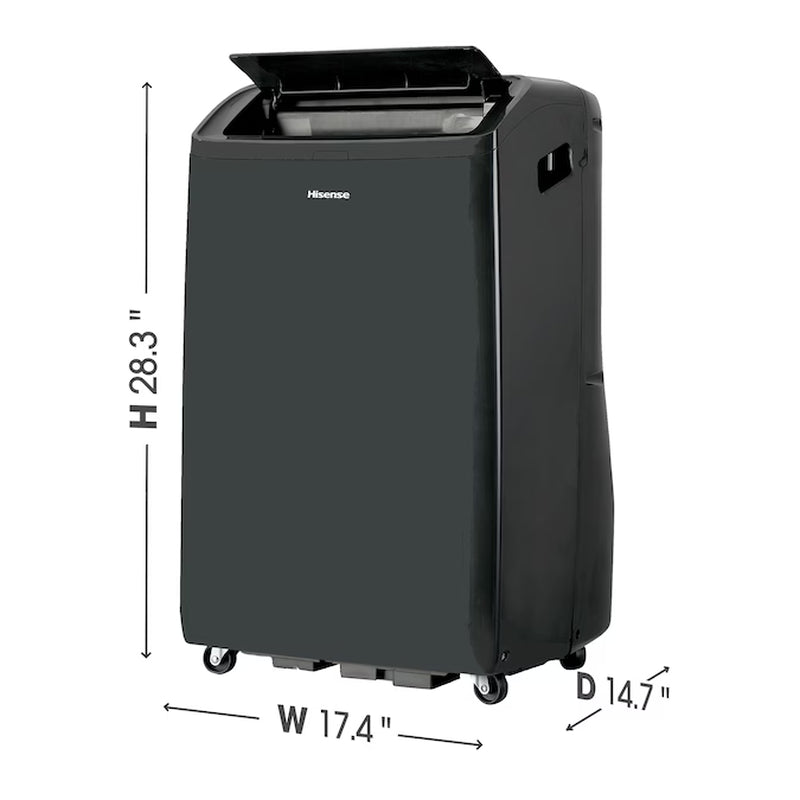 10000-BTU DOE (115-Volt) Gray Vented Wi-Fi Enabled Portable Air Conditioner with Heater with Remote Cools 550-Sq Ft